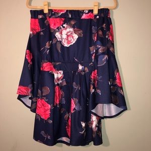 Floral Off the Shoulder Romper